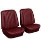 Front Bucket & Rear Bench Seat Upholstery Kit for 1968 Chevy Chevelle, Convertible [Madrid Grain Vinyl Red] - image 2