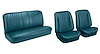 Front Bucket & Rear Bench Seat Upholstery Kit for 1968 Chevy Chevelle, Convertible [Madrid Grain Vinyl Turquoise] - image 1
