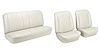 Front Bucket & Rear Bench Seat Upholstery Kit for 1968 Chevy Chevelle, Convertible [Madrid Grain Vinyl White] - image 1