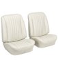 Front Bucket & Rear Bench Seat Upholstery Kit for 1968 Chevy Chevelle, Convertible [Madrid Grain Vinyl White] - image 2