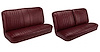 Front Split Back Bench & Rear Bench Seat Upholstery Kit for 1968 Chevy Chevelle, Coupe, Hardtop [Madrid Grain Vinyl Red] - image 1