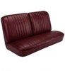 Front Split Back Bench & Rear Bench Seat Upholstery Kit for 1968 Chevy Chevelle, Coupe, Hardtop [Madrid Grain Vinyl Red] - image 2