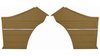 Rear Deluxe Side Panel Set for 1968 Chevrolet Chevelle, 2-Door Coupe (HT) [Saddle] - image 1