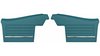 Rear Deluxe Side Panel Set for 1968 Chevrolet Chevelle, 2-Door Convertible [Turquoise] - image 1