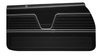 Front Deluxe Door Panel Set for 1969 Chevrolet Chevelle, All 2-Door Models [Black] - image 2