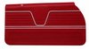 Front Deluxe Door Panel Set for 1969 Chevrolet Chevelle, All 2-Door Models [Red] - image 2