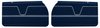 Front Deluxe Door Panel Set for 1969 Chevrolet Chevelle, All 2-Door Models [Dark Blue] - image 1