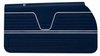 Front Deluxe Door Panel Set for 1969 Chevrolet Chevelle, All 2-Door Models [Dark Blue] - image 2
