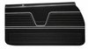 Front Deluxe Door Panel Set for 1969 Chevrolet El Camino [Black] - image 2