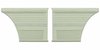 Rear Standard Side Panel Set for 1969 Chevrolet Chevelle, Coupe/Hardtop [Parchment] - image 1