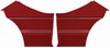 Rear Deluxe Side Panel Set for 1969 Chevrolet Chevelle, Coupe/Hardtop [Red] - image 1