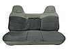 Bench Seat Upholstery for 1992-1997 Ford, F150, F250, F350 Std Cab [w/Center Arm Rest/Head Rest Covers, Silver/Black] - image 1