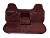 Bench Seat Upholstery for 1992-1997 Ford, F150, F250, F350 Std Cab [w/Center Arm Rest/Head Rest Covers, Burgundy/Burgundy] - image 1