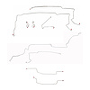 Complete Brake Line 1987-1993 Ford Mustang V8 w/o Sub Frame Connectors [Stainless] - image 1