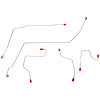 Front Brake Line Kit 2000-2007 Ford Taurus/Mercury Sable (Rear Drum, AWABS) [Stainless] - image 1