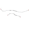 2-Piece Rear Axle Brake Line Set 1967 Ford Fairlane w/ 8 in. Rear Axle [Stainless] - image 1