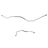 2-Piece Rear Axle Brake Lines 1968-1969 Ford Fairlane w/ 8 in. Rear Axle [Stainless] - image 1