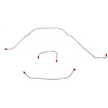 3-Piece Front Brake Line Set 1963-1964 Ford Galaxie, Standard Brakes [Steel] - image 1