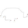 Front 3-Piece Brake Line Set 1965 Ford Galaxie w/ Power Drum Brakes [Steel] - image 1