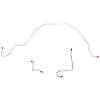 Front 3-Piece Brake Line Set 1966 Ford Galaxie w/ Power Brakes [Steel] - image 1