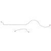 2-Piece Rear Axle Brake Line Set 1961-1962 Ford Galaxie [Steel] - image 1