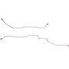 2-Piece Rear Axle Brake Line Set 1966 Ford Galaxie [Stainless] - image 1