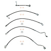 Brake Hose Kit 1999-2001 Ford F-250/F-350 Superduty 4WD RWABS, Non-Staggered Rear Calipers [Braided Stainless] - image 1