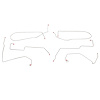Intermediate Brake Lines Kit 2000-2007 Ford Focus, w/ Rear Drum Brakes, No Traction Control, No Anti-Lock Brakes [Stainless] - image 1