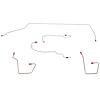 Front Brake Line 2000-2007 Ford Focus, AWABS, w/Traction Control, Disc/Drum [Stainless] - image 1