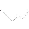 Rear Section of 2-Piece Intermediate Brake Lines 1955 Ford Thunderbird [Stainless] - image 1