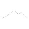 Rear Section of 2-Piece Intermediate Brake Lines 1956 Ford Thunderbird [Steel] - image 1