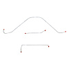 Front 3-Piece Brake Line Set 1955 Ford Thunderbird w/ Power Brakes [Stainless] - image 1