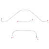 Front 3-Piece Brake Line Set 1956 Ford Thunderbird w/ Power Brakes [Stainless] - image 1