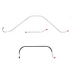 Front 3-Piece Brake Line Set 1957 Ford Thunderbird w/ Power Brakes [Stainless] - image 1