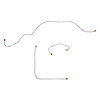 Front 3-Piece Brake Line Set 1960 Ford Thunderbird w/ Power Brakes, Booster Mounted on Firewall [Steel] - image 1