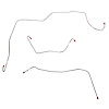 3-Piece Front Brake Line Set 1961-1962 Ford Thunderbird w/Power Brakes Exc. Bendix Booster Flange (from 10/61) [Stainless] - image 1