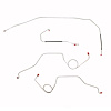 4-Piece Front Brake Line Set 1967-1972 Ford F-100 & F-250, 2WD w/ Standard Drum Brakes [Steel] - image 1