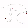4-Piece Front Brake Line Set 1967-1972 Ford F-100 & F-250 2WD, w/ Power Drum Brakes [Steel] - image 1