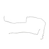Intermediate Brake Line 1987-1993 Ford Mustang, w/ Sub-Frame Connectors [Steel] - image 1