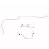 3-Piece Front Brake Line Set 1966 Ford Mustang w/ Power Drum Brakes, 3-Piece Front Brake Line Set [Steel] - image 1