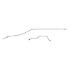 Rear Axle Brake Lines, 2-Piece Set 1964-1966 Ford Mustang w/ 8 in. Axle, Single Exhaust [Stainless] - image 1
