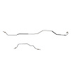 Rear Brake Lines 1966-1969 Ford Mustang, w/ 8 in. Rear Axle, 2-Piece Set [Steel] - image 1