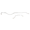 2-Piece Rear Axle Brake Line Set 1968 Ford Mustang w/ 9 in.-28 Spline Rear Axle [Stainless] - image 1