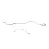 2-Piece Rear Axle Brake Line Set 1968-1969 Ford Mustang w/ 9 in.-31 Spline Rear Axle [Stainless] - image 1
