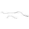 2-Piece Rear Axle Brake Line Set 1969 Ford Mustang, w/ 9 in.-28 Spline Rear Axle [Steel] - image 1