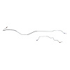 2-Piece Rear Axle Brake Line Set 1970 Ford Mustang, 8 in. Rear Axle [Steel] - image 1