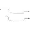 Rear Axle Brake Line Set 1986-1993 Ford Mustang 8.8 Drum [Steel] - image 1