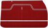 Front Deluxe Door Panel Set for 1970 Chevrolet El Camino [Red] - image 2