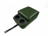 Standard Bench Seat Console with Cup Holders and Storage Compartment [Green, Madrid Grain Vinyl]