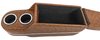 Deluxe Custom Console with Stainless Cup Holders & Molding for 1964-1973 Ford Mustang [Ginger Corinthian Grain Vinyl] - image 3